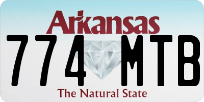 AR license plate 774MTB