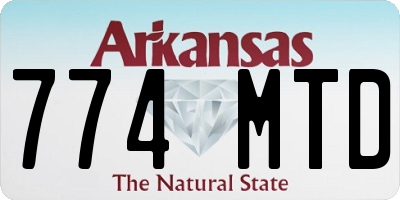 AR license plate 774MTD