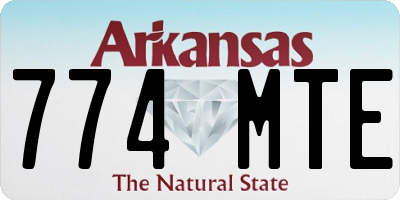 AR license plate 774MTE