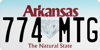 AR license plate 774MTG