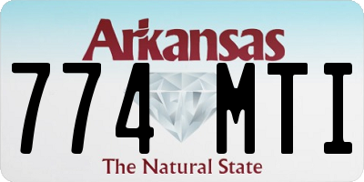 AR license plate 774MTI