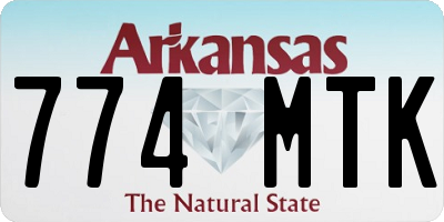 AR license plate 774MTK