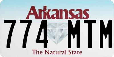 AR license plate 774MTM
