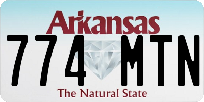AR license plate 774MTN
