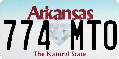 AR license plate 774MTO