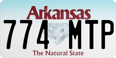AR license plate 774MTP