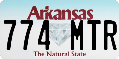 AR license plate 774MTR