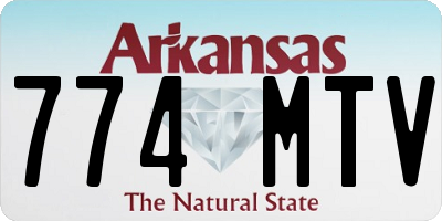 AR license plate 774MTV