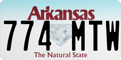 AR license plate 774MTW