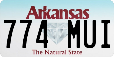 AR license plate 774MUI