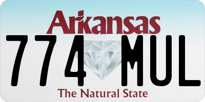 AR license plate 774MUL