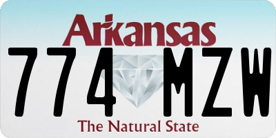 AR license plate 774MZW
