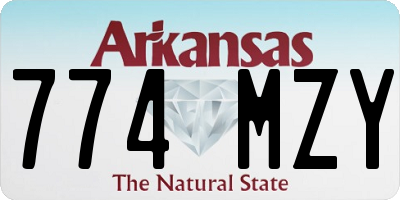 AR license plate 774MZY