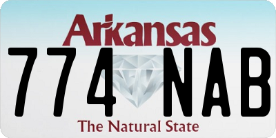 AR license plate 774NAB