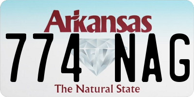 AR license plate 774NAG