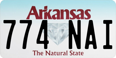 AR license plate 774NAI