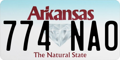AR license plate 774NAO