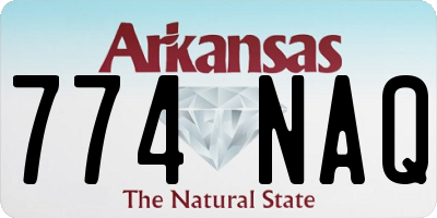 AR license plate 774NAQ