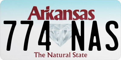 AR license plate 774NAS