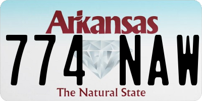 AR license plate 774NAW