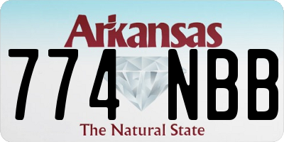 AR license plate 774NBB