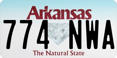 AR license plate 774NWA