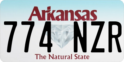 AR license plate 774NZR