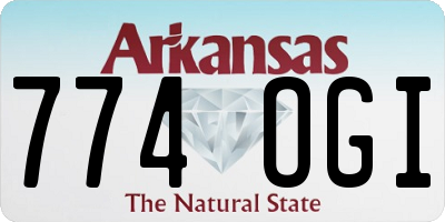 AR license plate 774OGI