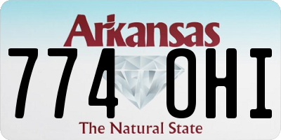 AR license plate 774OHI
