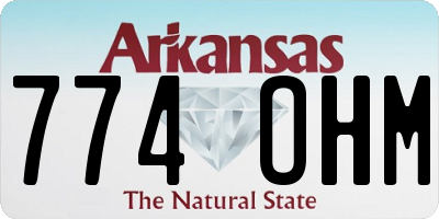 AR license plate 774OHM