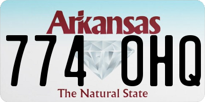 AR license plate 774OHQ