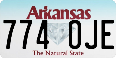 AR license plate 774OJE