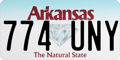 AR license plate 774UNY
