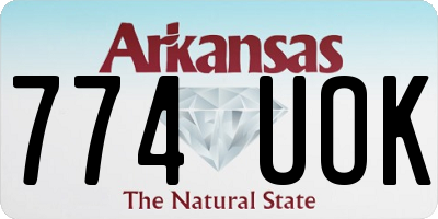 AR license plate 774UOK