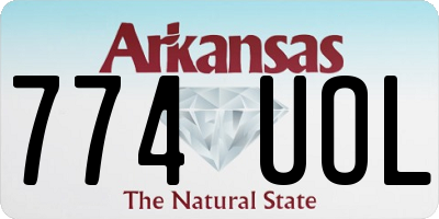 AR license plate 774UOL