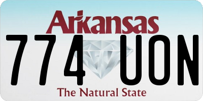 AR license plate 774UON
