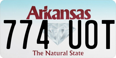AR license plate 774UOT