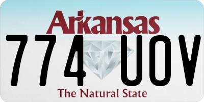 AR license plate 774UOV