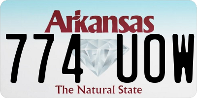 AR license plate 774UOW