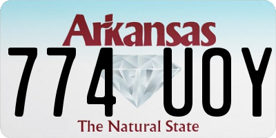AR license plate 774UOY