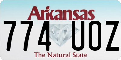 AR license plate 774UOZ