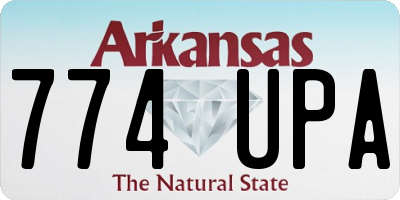 AR license plate 774UPA