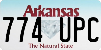 AR license plate 774UPC