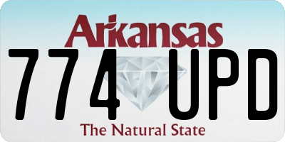 AR license plate 774UPD