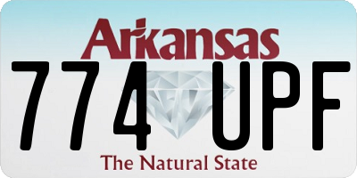 AR license plate 774UPF
