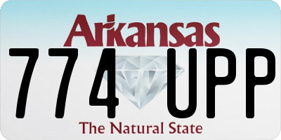 AR license plate 774UPP