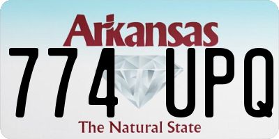 AR license plate 774UPQ