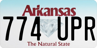AR license plate 774UPR