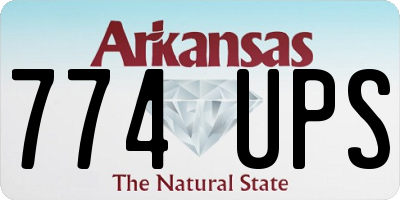 AR license plate 774UPS
