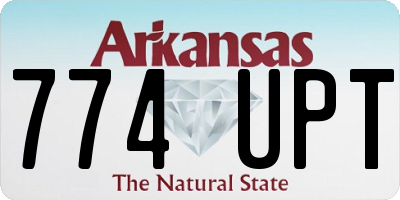 AR license plate 774UPT